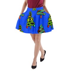 Christmas Trees A-line Pocket Skirt by Nexatart