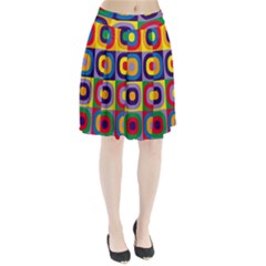 Kandinsky Circles Pleated Skirt by Nexatart