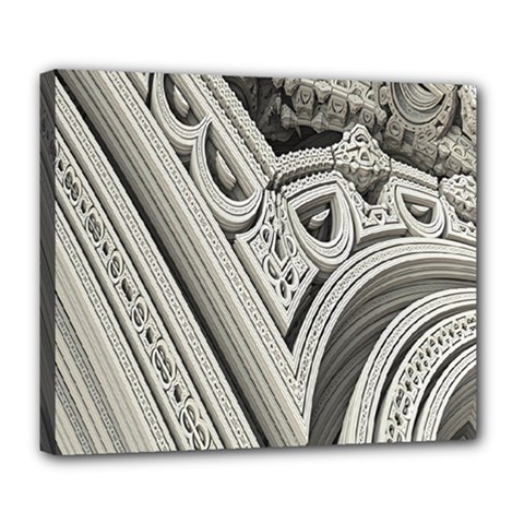 Arches Fractal Chaos Church Arch Deluxe Canvas 24  X 20   by Nexatart