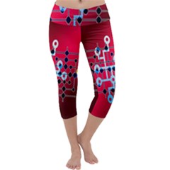 Board Circuits Trace Control Center Capri Yoga Leggings by Nexatart