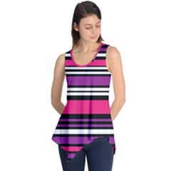 Stripes Colorful Background Sleeveless Tunic by Nexatart