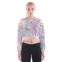 Pastel Roses Women s Cropped Sweatshirt by Brittlevirginclothing