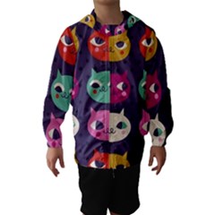 Colorful Kitties Hooded Wind Breaker (kids) by Brittlevirginclothing