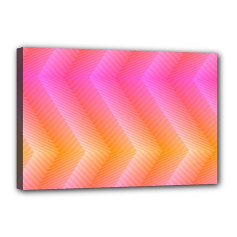 Pattern Background Pink Orange Canvas 18  X 12  by Nexatart