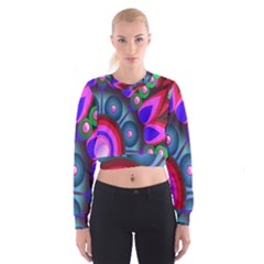 Abstract Digital Art  Women s Cropped Sweatshirt by Nexatart