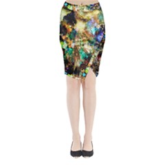 Abstract Digital Art Midi Wrap Pencil Skirt by Nexatart