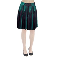 Abstract Green Purple Pleated Skirt by Nexatart