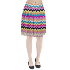 Chevrons Pattern Art Background Pleated Skirt by Nexatart