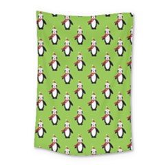 Christmas Penguin Penguins Cute Small Tapestry by Nexatart