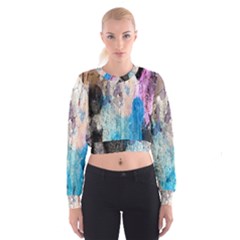 Peelingpaint Women s Cropped Sweatshirt by digitaldivadesigns