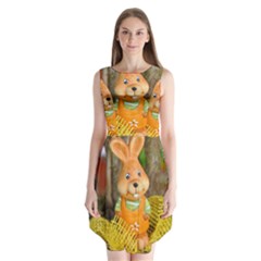 Easter Hare Easter Bunny Sleeveless Chiffon Dress   by Nexatart