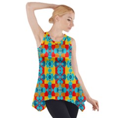 Pop Art Abstract Design Pattern Side Drop Tank Tunic by Nexatart