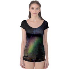 Starry Sky Galaxy Star Milky Way Boyleg Leotard  by Nexatart