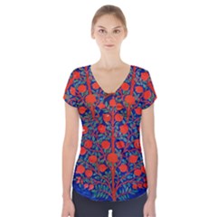 Tree Of Life Short Sleeve Front Detail Top by Nexatart