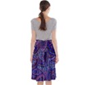 Abstract electric blue hippie vector  Midi Beach Skirt View2