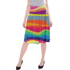 Melting Paint Midi Beach Skirt by Brittlevirginclothing