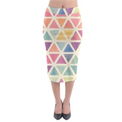 Colorful Triangle Midi Pencil Skirt by Brittlevirginclothing