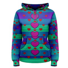 Hearts Weave Women s Pullover Hoodie by pepitasart