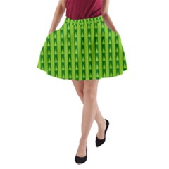 Christmas Tree Background Xmas A-line Pocket Skirt by Nexatart