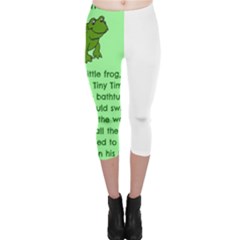 Little Frog Poem Capri Leggings  by athenastemple