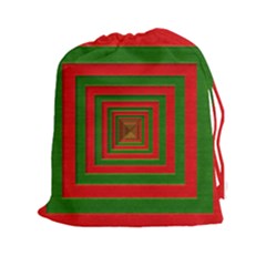 Fabric Texture 3d Geometric Vortex Drawstring Pouches (xxl) by Nexatart