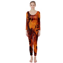 Fire Easter Easter Fire Flame Long Sleeve Catsuit by Nexatart