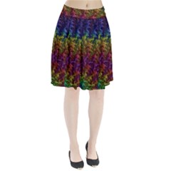 Fractal Art Design Colorful Pleated Skirt by Nexatart