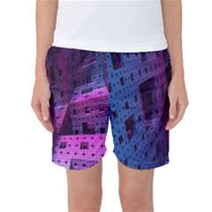 Fractals Geometry Graphic Women s Basketball Shorts by Nexatart