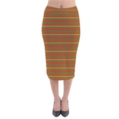 Fugly Christmas Xmas Pattern Velvet Midi Pencil Skirt by Nexatart