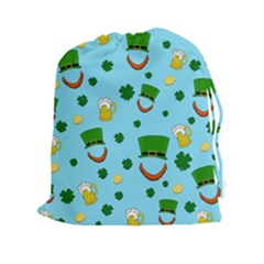 St  Patrick s Day Pattern Drawstring Pouches (xxl) by Valentinaart