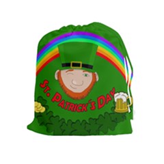 St  Patrick s Day Drawstring Pouches (extra Large) by Valentinaart