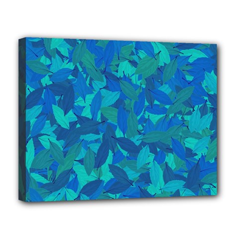 Blue Autumn Canvas 14  X 11  by Valentinaart