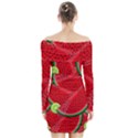 Watermelon slices Long Sleeve Off Shoulder Dress View2