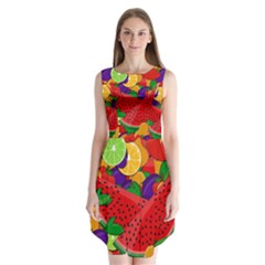 Summer Fruits Sleeveless Chiffon Dress   by Valentinaart