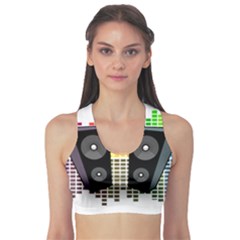Loudspeakers - Transparent Sports Bra by Valentinaart