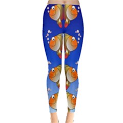 Illustration Fish Pattern Leggings  by Nexatart