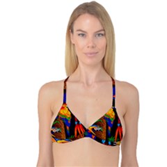 Parrots Aras Lori Parakeet Birds Reversible Tri Bikini Top by Nexatart