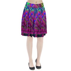 Peacock Abstract Digital Art Pleated Skirt by Nexatart