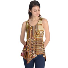 Tuba Valves Pipe Shiny Instrument Music Sleeveless Tunic by Nexatart