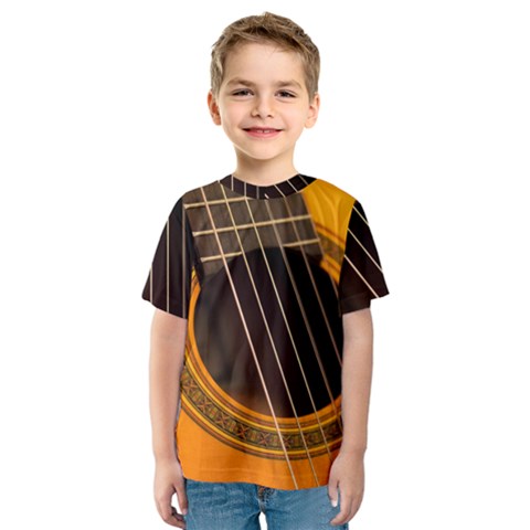 Vintage Guitar Acustic Kids  Sport Mesh Tee by Nexatart