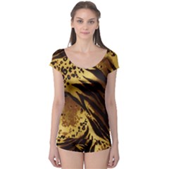 Pattern Tiger Stripes Print Animal Boyleg Leotard  by Amaryn4rt