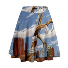 Acrylic Paint Paint Art Modern Art High Waist Skirt by Amaryn4rt