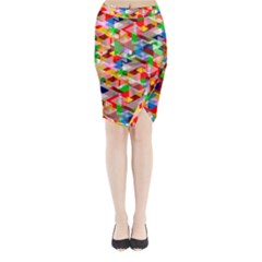 Background Abstract Midi Wrap Pencil Skirt by Amaryn4rt