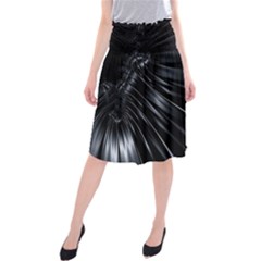 Fractal Mathematics Abstract Midi Beach Skirt by Amaryn4rt