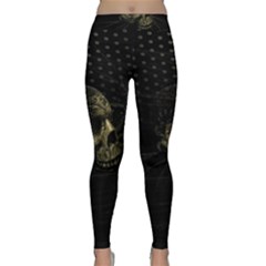 Skull Fantasy Dark Surreal Classic Yoga Leggings by Amaryn4rt