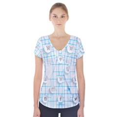 Icon Media Social Network Short Sleeve Front Detail Top by Amaryn4rt