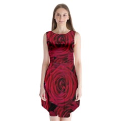 Roses Flowers Red Forest Bloom Sleeveless Chiffon Dress   by Amaryn4rt