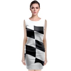 Flag Chess Corse Race Auto Road Sleeveless Velvet Midi Dress by Amaryn4rt