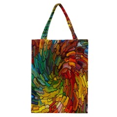 Stained Glass Patterns Colorful Classic Tote Bag by Amaryn4rt