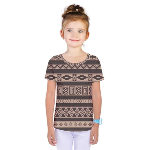 Ethnic Pattern Vector Kids  One Piece Tee by Amaryn4rt